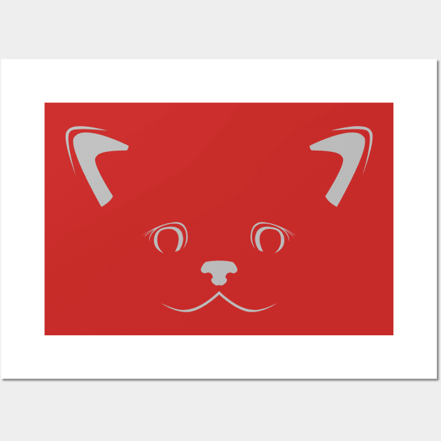 Face Mask - Cat Face 03 Wall Art by SanTees